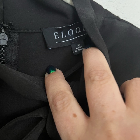 Eloquii Stylish Black Dress with Bow Detail - Picture 2 of 4